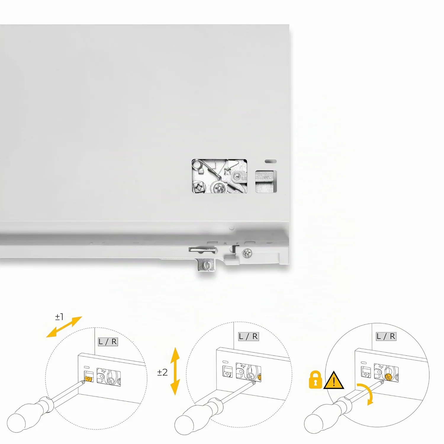Emuca Concept Kit Cassetto H178 L350 mm Bianco Soft