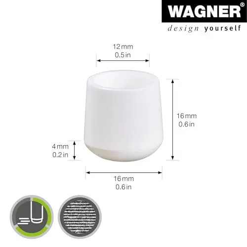 Wagner 15061399 tappi per tubi Ø 12/16 mm bianco 4 pezzi plastica