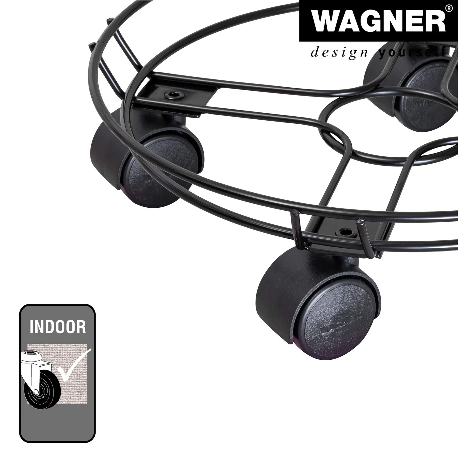 Wagner Black Edition carrello piante Ø30 cm nero 60 kg