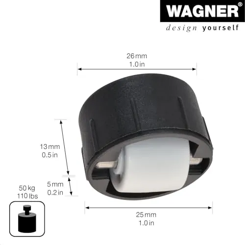 Wagner BSR RO 7052 rotella incasso plastica 50 kg