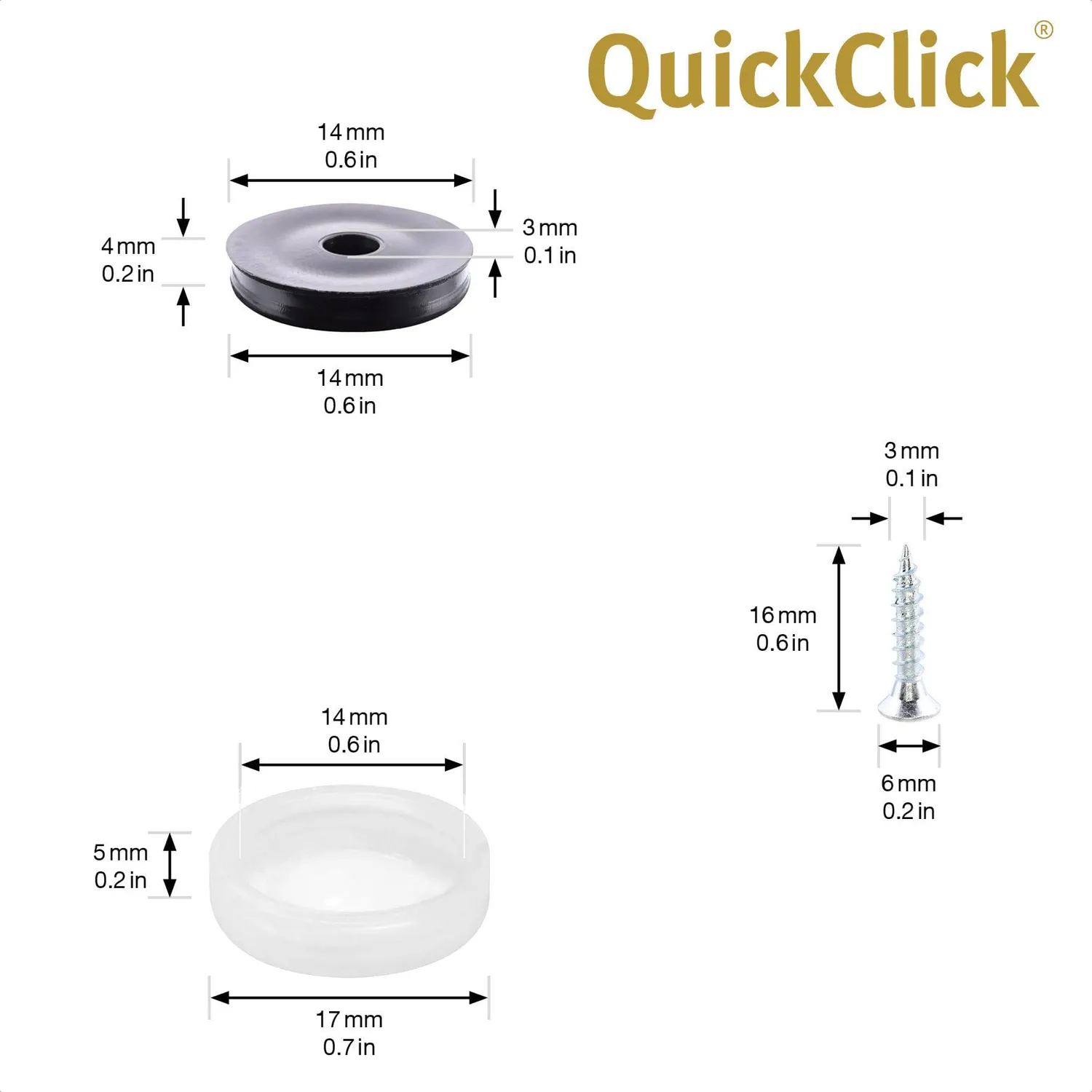 Wagner QuickClick Ø17 mm scivoli antiscivolo STOP