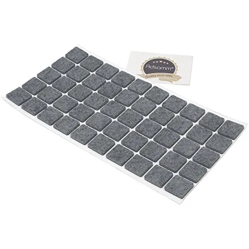 Adsamm feltrini autoadesivi 20x20mm grigi spessore 3,5mm 50pz