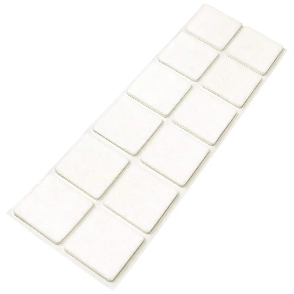 Adsamm feltrini autoadesivi quadrati 35x35 mm bianchi 12 pz