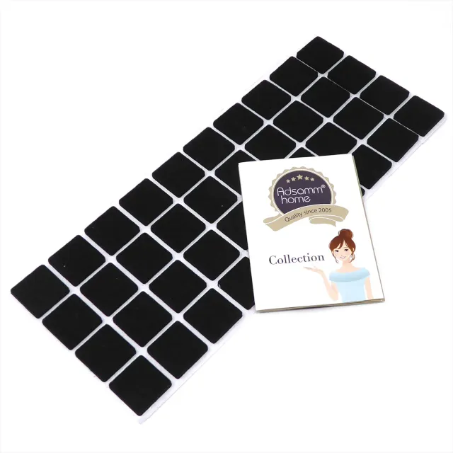 Adsamm Feltrini Autoadesivi 25x25 mm Neri 40 pz Quadrati
