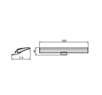Emuca faretto LED specchio bagno 300 mm IP44 cromo