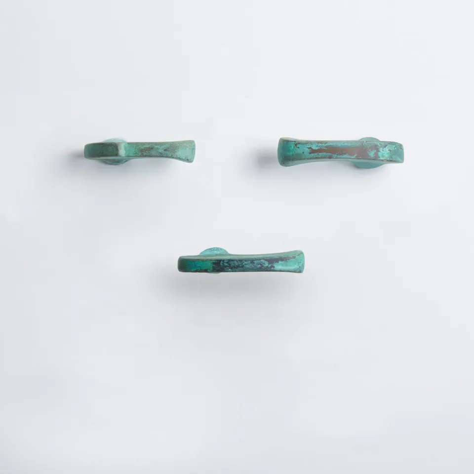 NIVA Inca pomello ottone verde goffrato