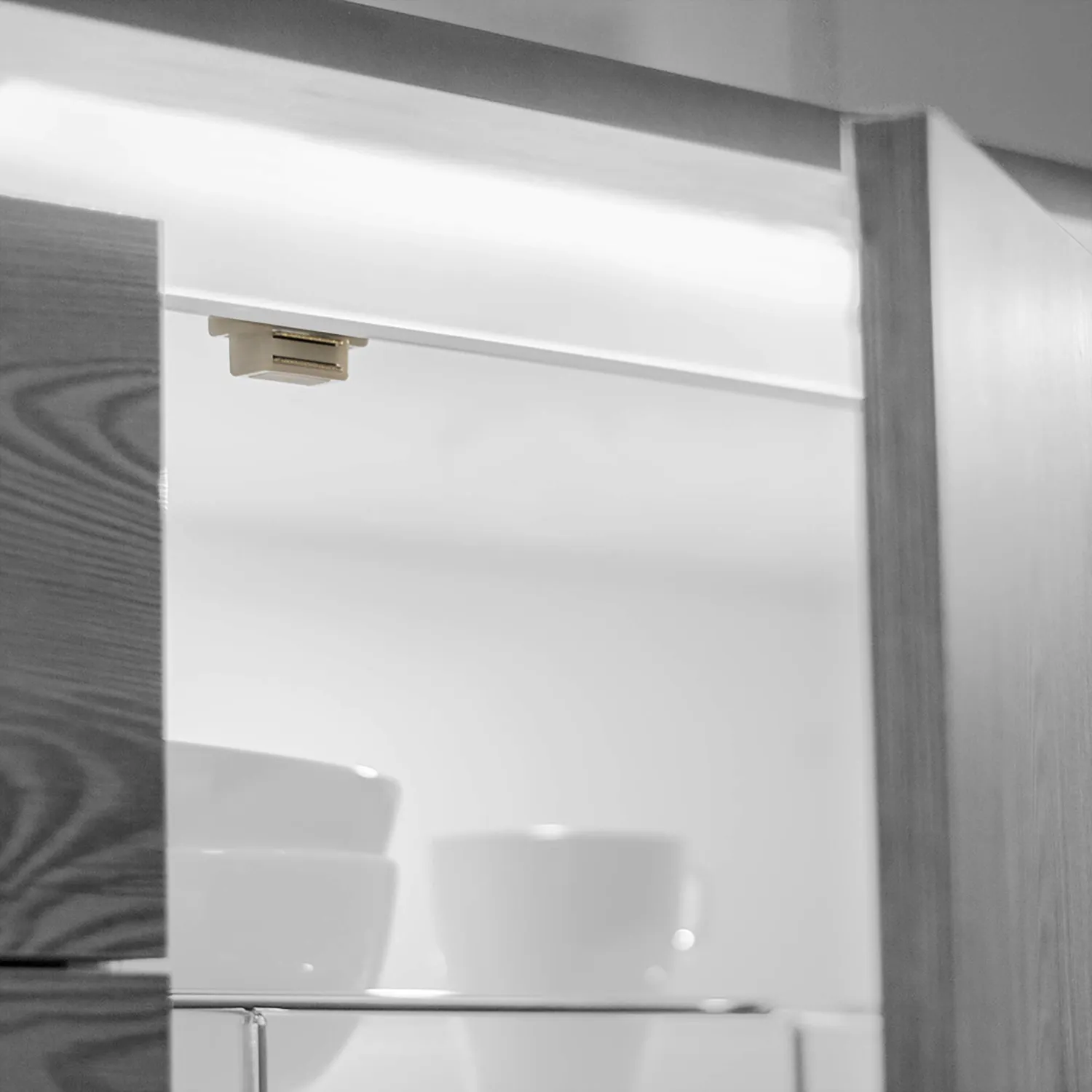 Emuca Chiusura Magnetica Bianca 3,2 kg Set 20 Pezzi