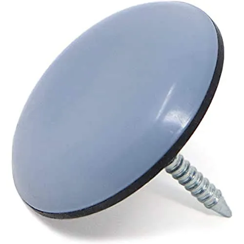 Adsamm 25 mm pattini PTFE con chiodo 100 pz tondi grigi