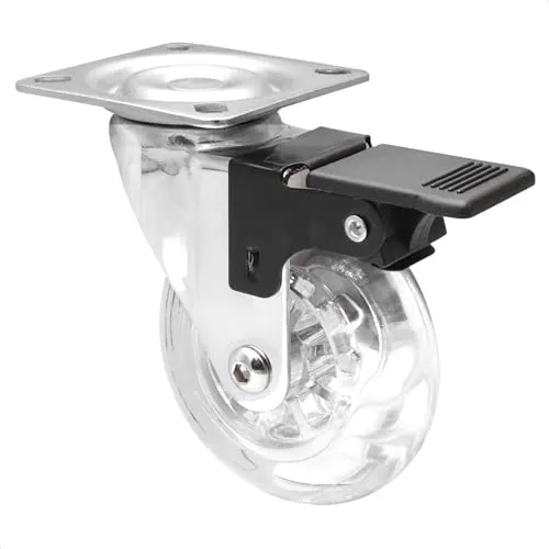 Wagner 03308701 rotella Skater trasparente 75 mm con freno 1 pz