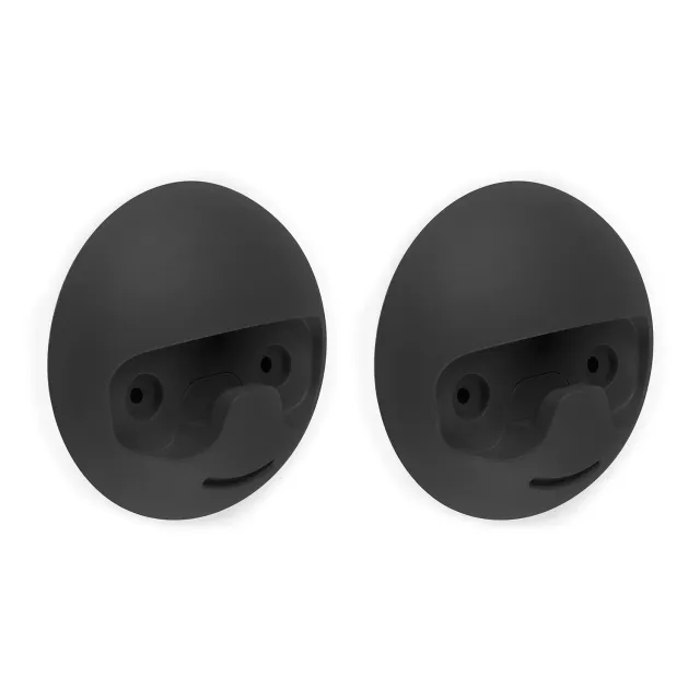 Emuca appendiabiti parete D 120 mm nero tecnoplastica 2 pezzi