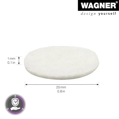 Wagner 15002099 feltrini morbidi bianchi 20 mm 24 pezzi