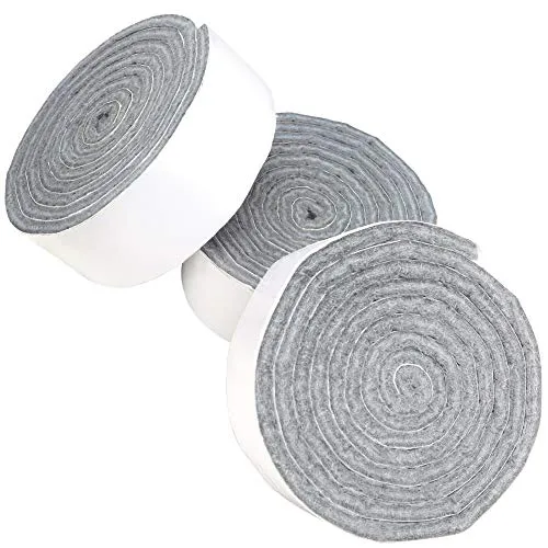 Adsamm Nastro Feltro Autoadesivo 24x1000 mm Grigio 3 Rotoli