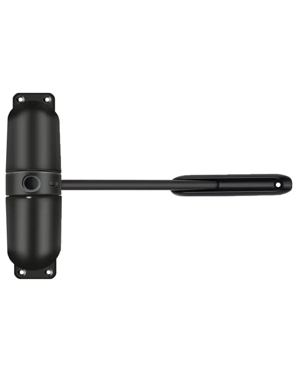 Gedotec Chiudiporta Molla Acciaio Nero 120mm 60Kg