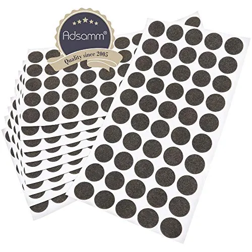 Adsamm ultrasottili feltrini per mobili rotondi Ø20mm marroni 500pz 1,5mm