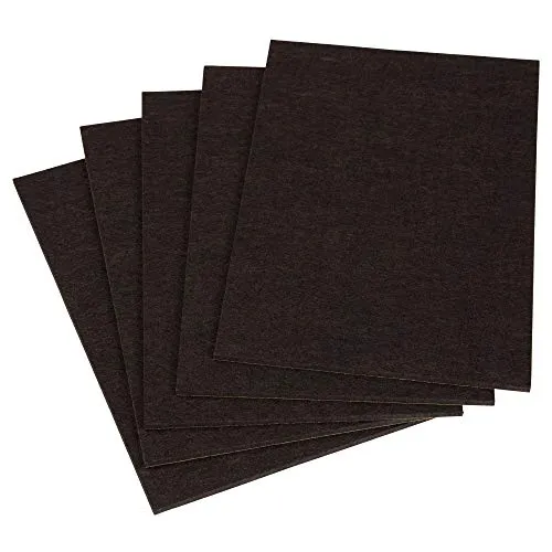 Adsamm fogli feltro autoadesivo 200x300 mm marroni 5 pezzi 5,5 mm