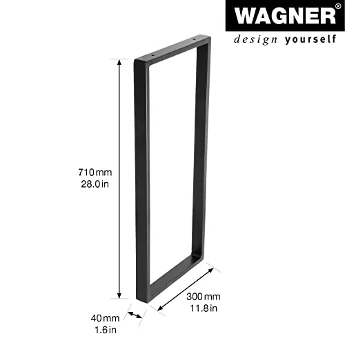 Wagner ST 5170 12517001 gamba tavolo nera 71 cm