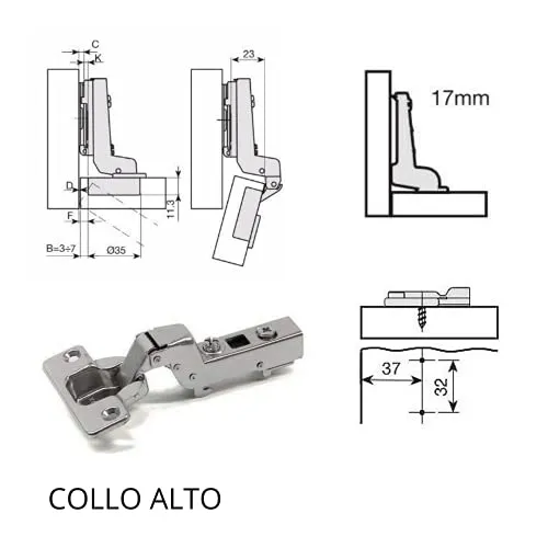 Indaux Cerniera Soft Collo 18 H0 Anta Interna Singola