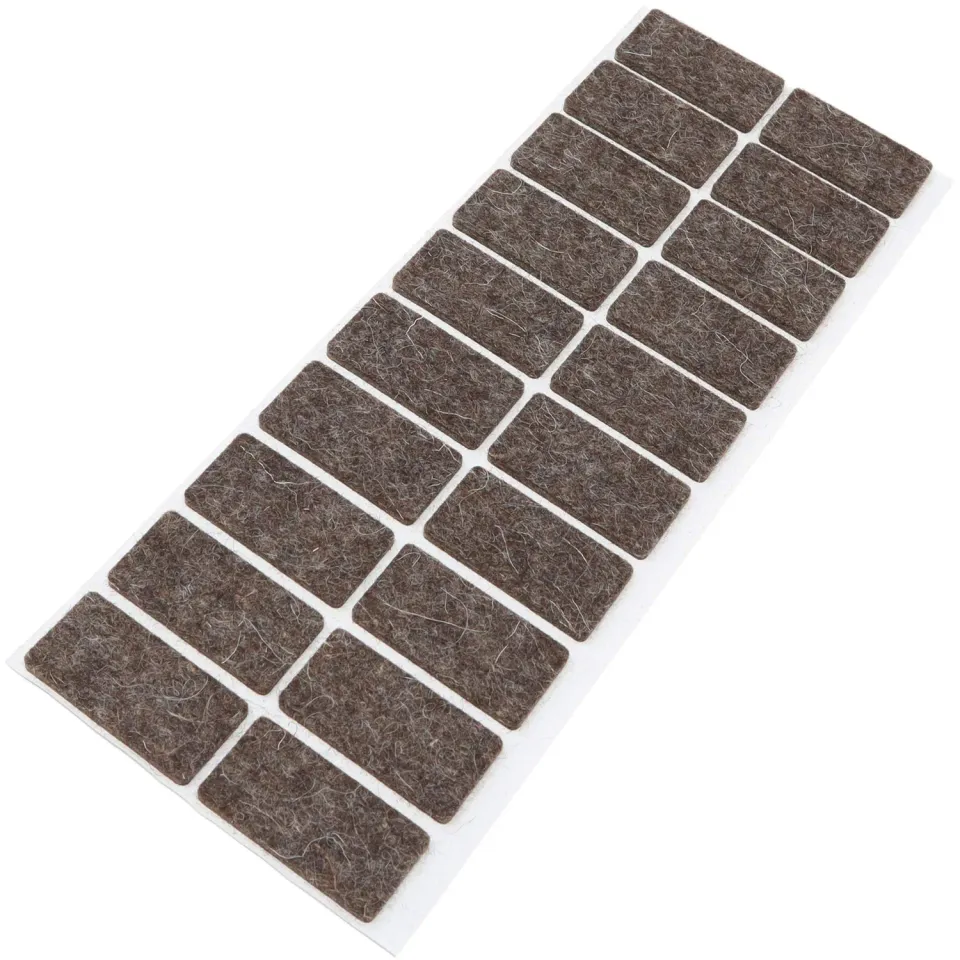 Adsamm Quality Feltrini Lana 20x40 mm Marroni 20 pz Rettangolari