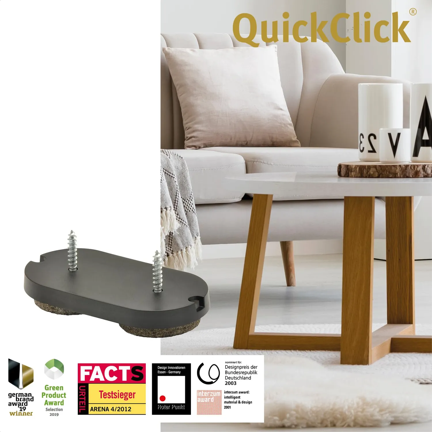 WAGNER QuickClick feltrini avvitare 62x30 mm ULTRASOFT lana