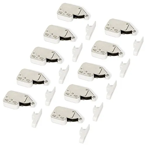 Emuca 1275415 chiusura mini-latch anta mobile set 10 pezzi