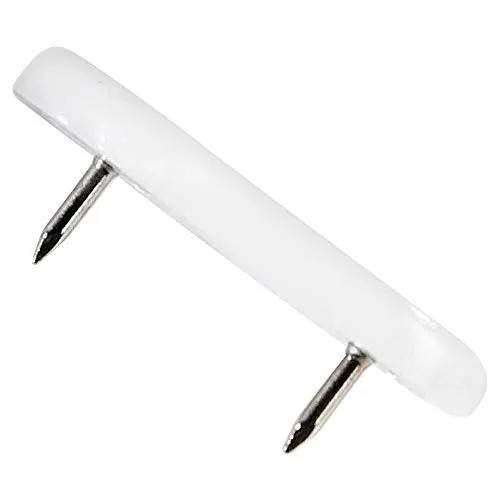 Adsamm Scivoli Plastica 18x44 mm Bianchi 100 Pezzi con Chiodi