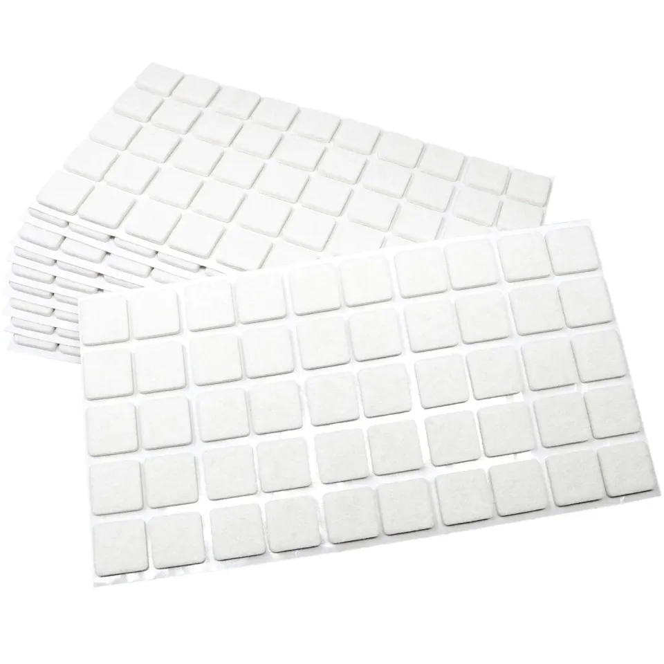 Adsamm feltrini autoadesivi bianchi 500 pezzi 20x20 mm
