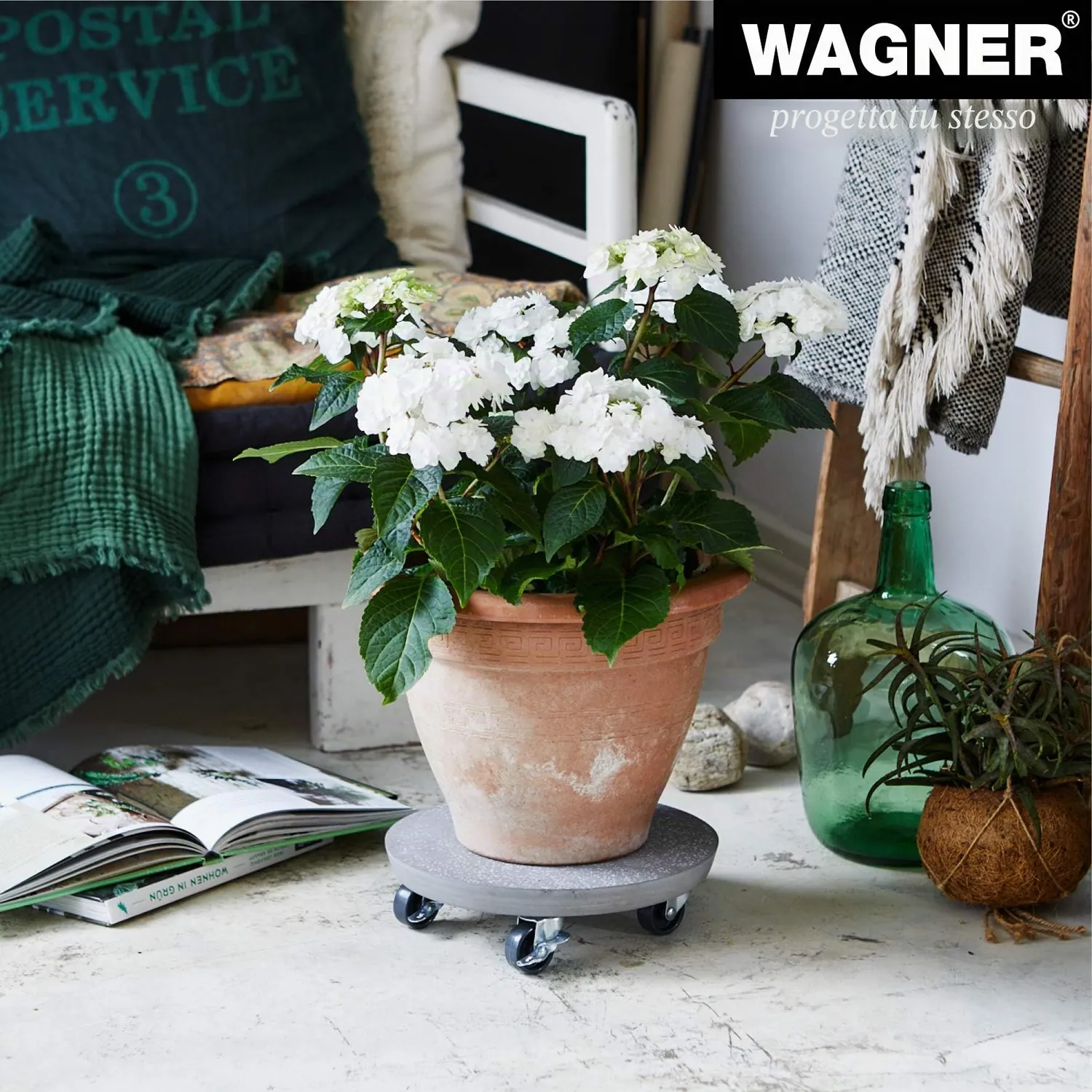 Wagner Stone carrello piante Ø28 cm terrazzo 100 kg