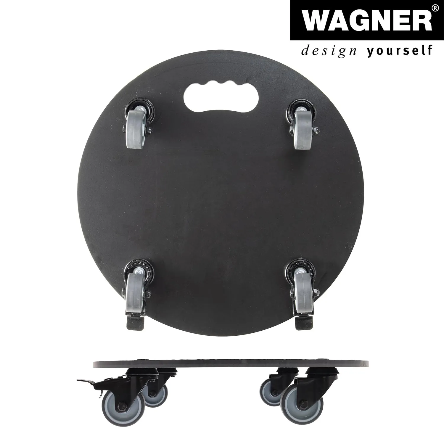 Wagner HPL GH 0630 sottovaso con ruote Ø 38 cm 100 kg nero