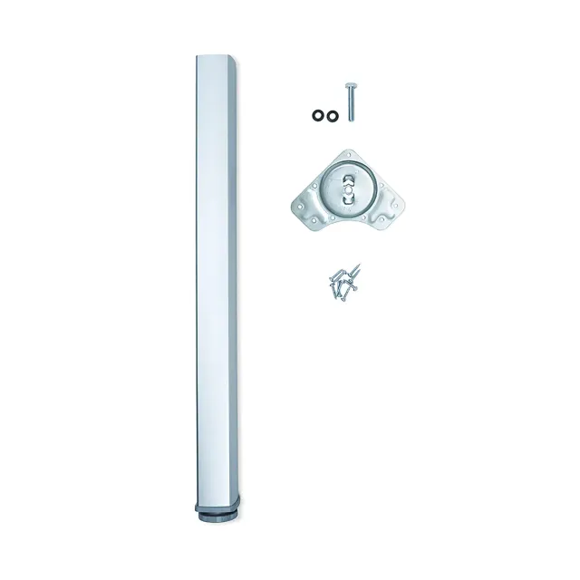 Emuca 2035862 Gamba Tavolo Quadrata Alluminio 830 mm