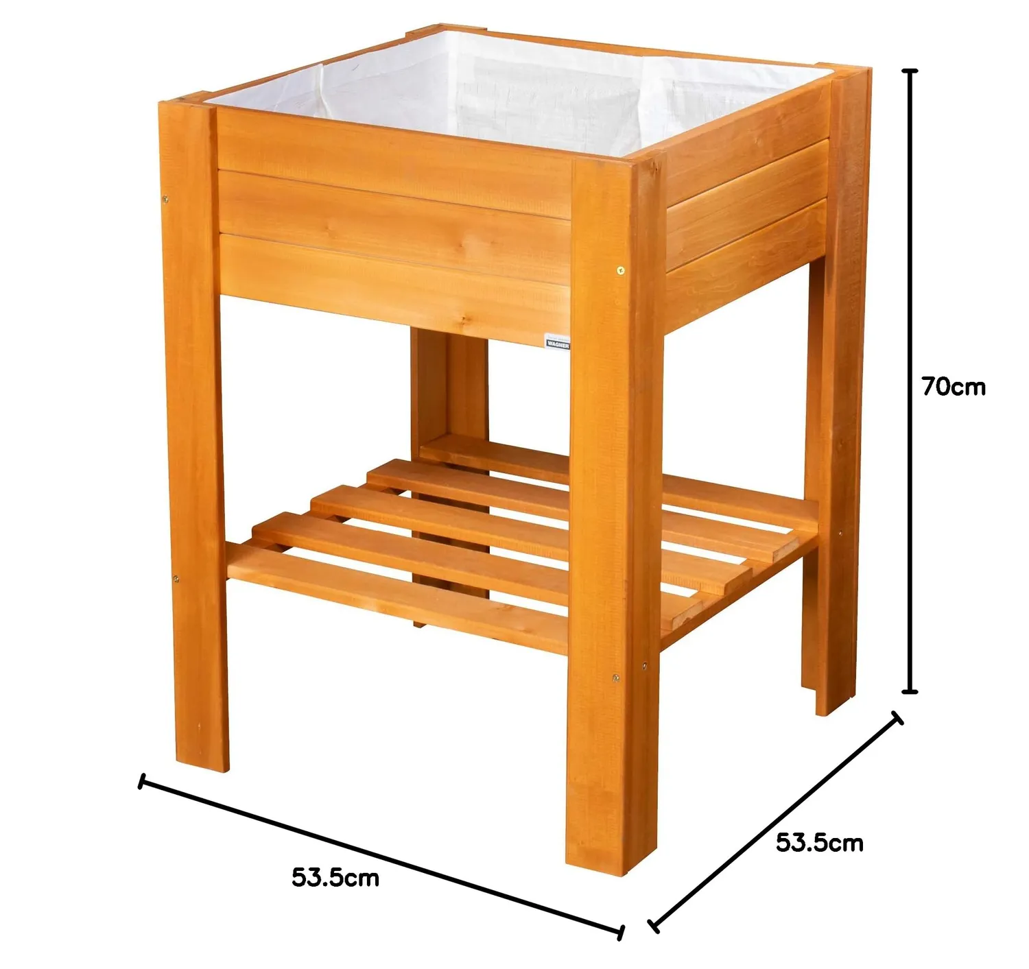 Wagner GreenBOX Light aiuola rialzata 53,5x53,5x70 cm castagno