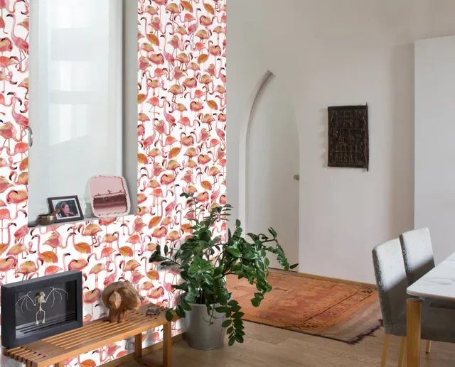 NIVA Design Flamingo Pink carta da parati rosa