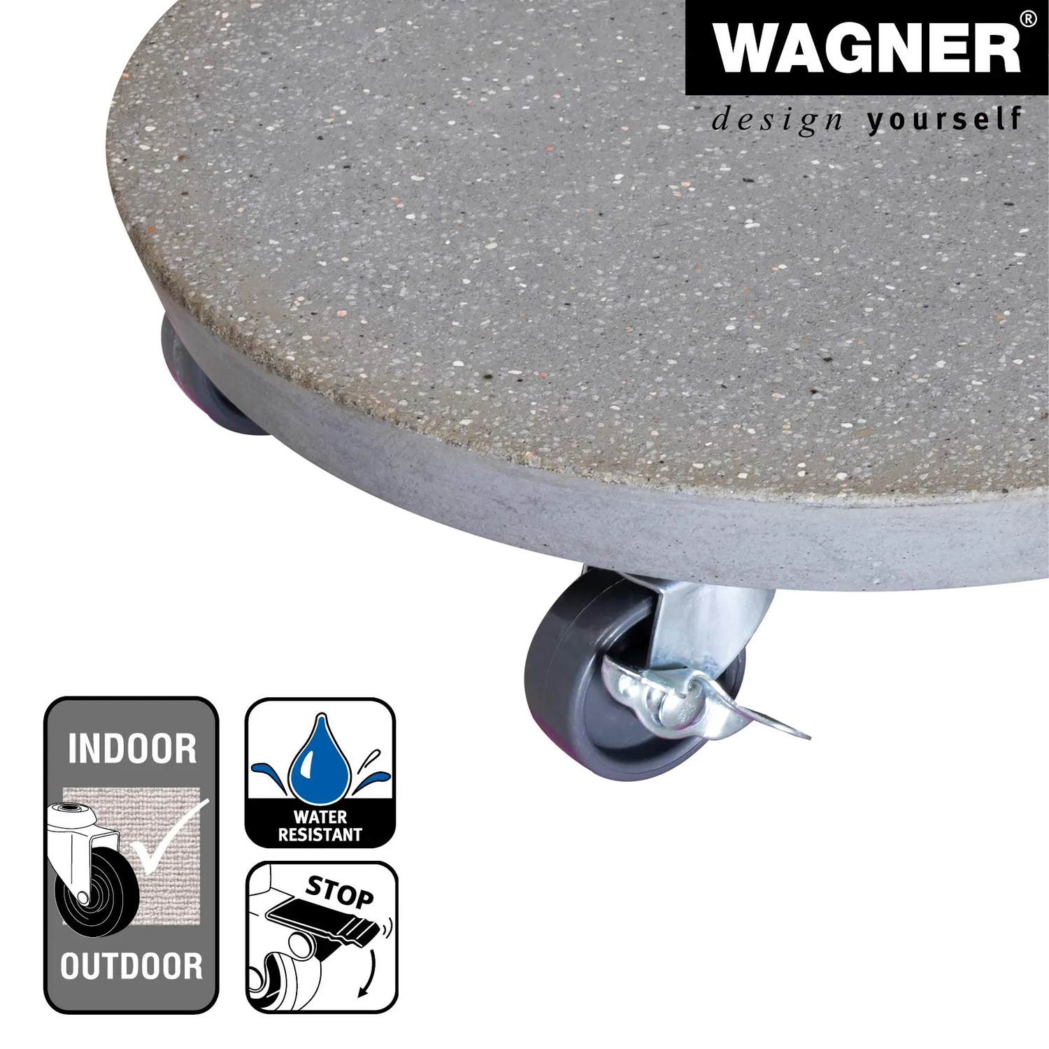 Wagner Stone carrello piante Ø28 cm terrazzo 100 kg