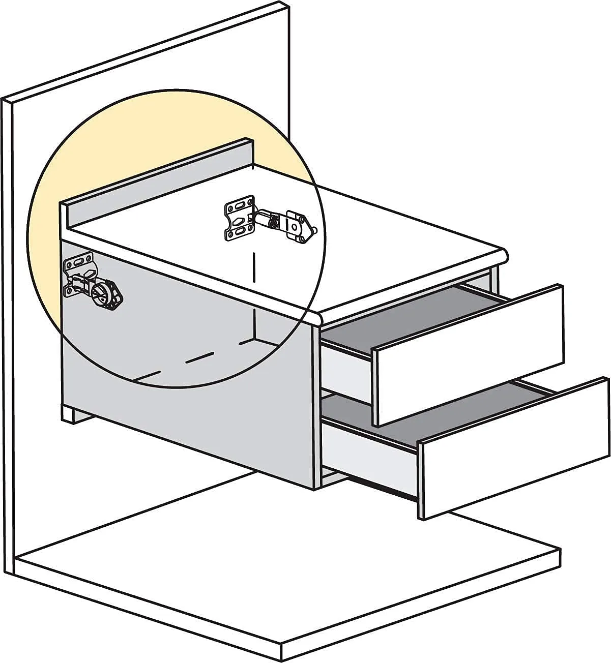 Indaux Atlas attaccaglie pensili kit 1 modulo portata 500 kg