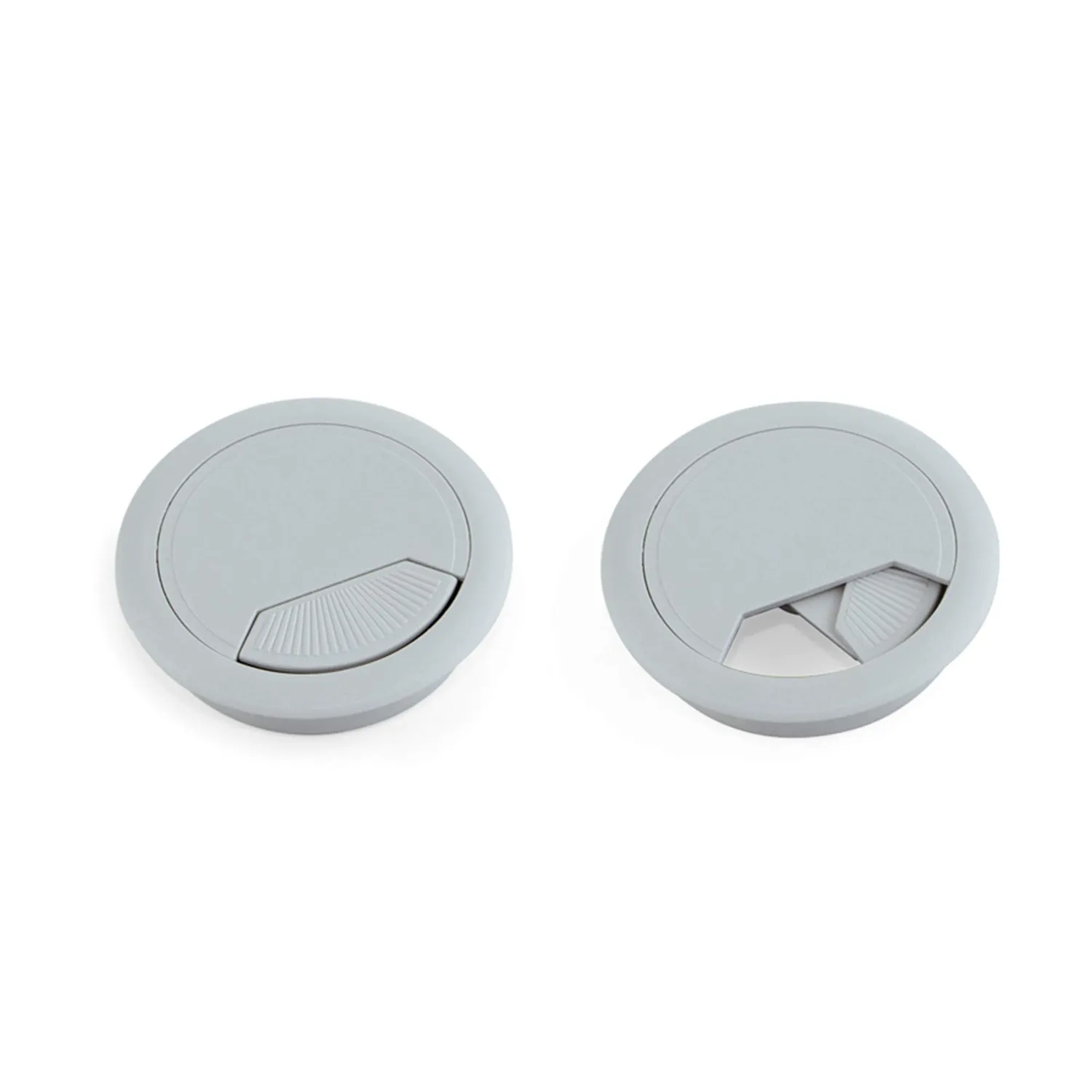 Emuca 3196315 Passacavi Tondo Ø60mm Bianco 20pz Plastica