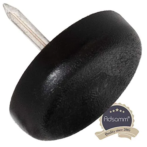 Adsamm 22 mm pattini neri 100 pezzi con chiodo antiscivolo