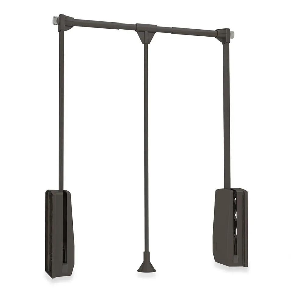 Emuca Appendiabiti Saliscendi 600-830mm Moka 12kg
