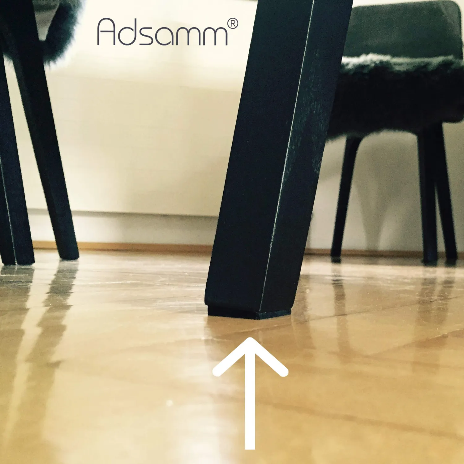 Adsamm 210 feltrini autoadesivi bianchi 30x30 mm spessore 3,5 mm