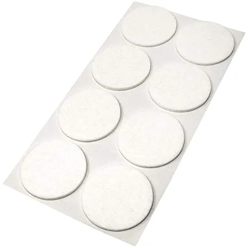 Adsamm Feltrini Autoadesivi Tondi Ø 50 mm Bianchi 8 pz 3,5 mm