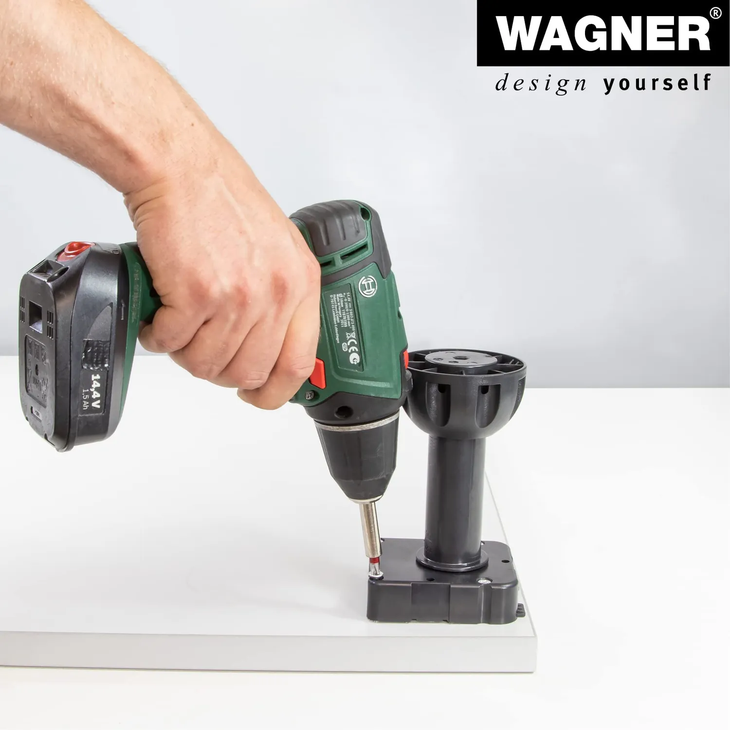 Wagner 12040200 piedino regolabile nero 150-170 mm