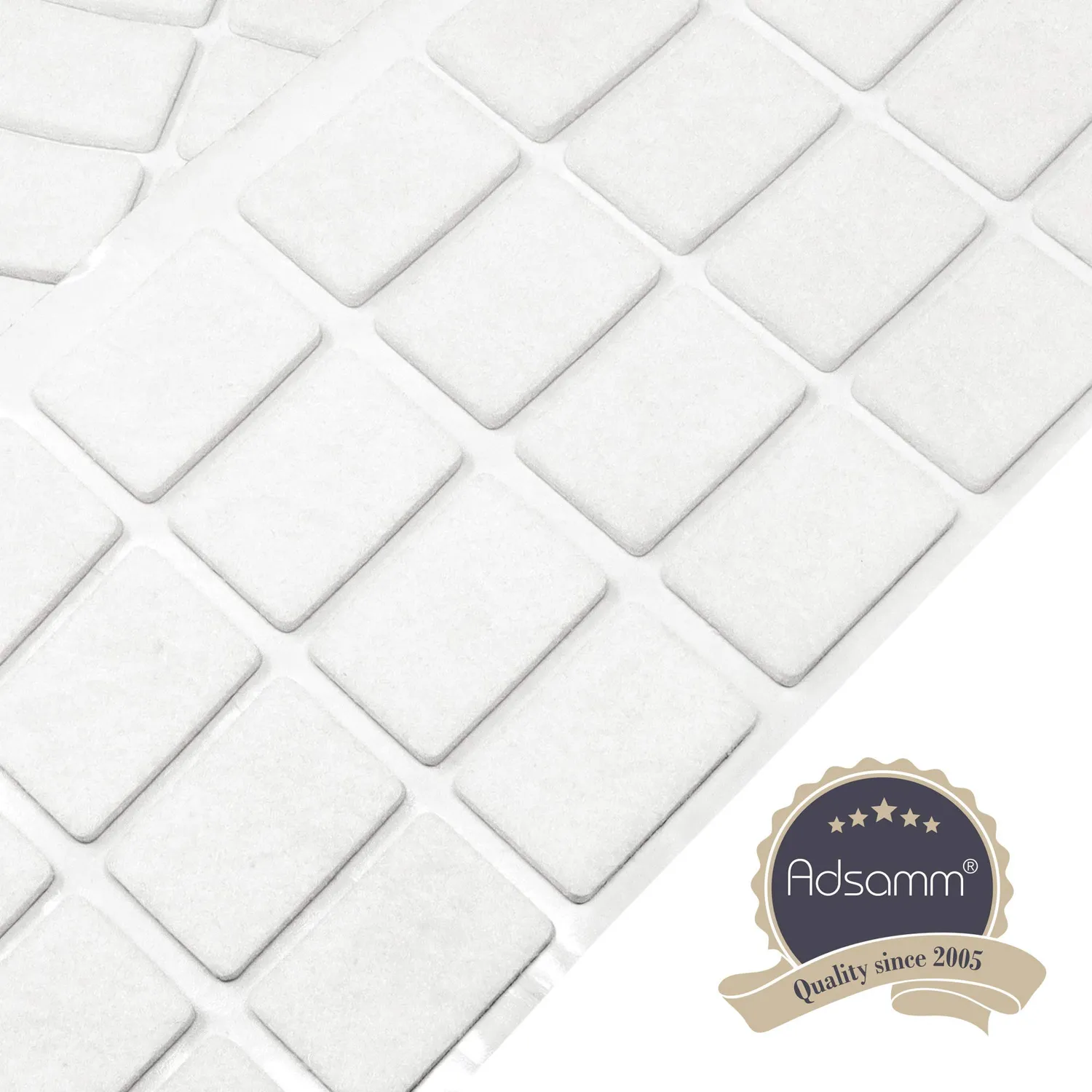 Adsamm feltrini autoadesivi bianchi 20x30 mm 28 pezzi