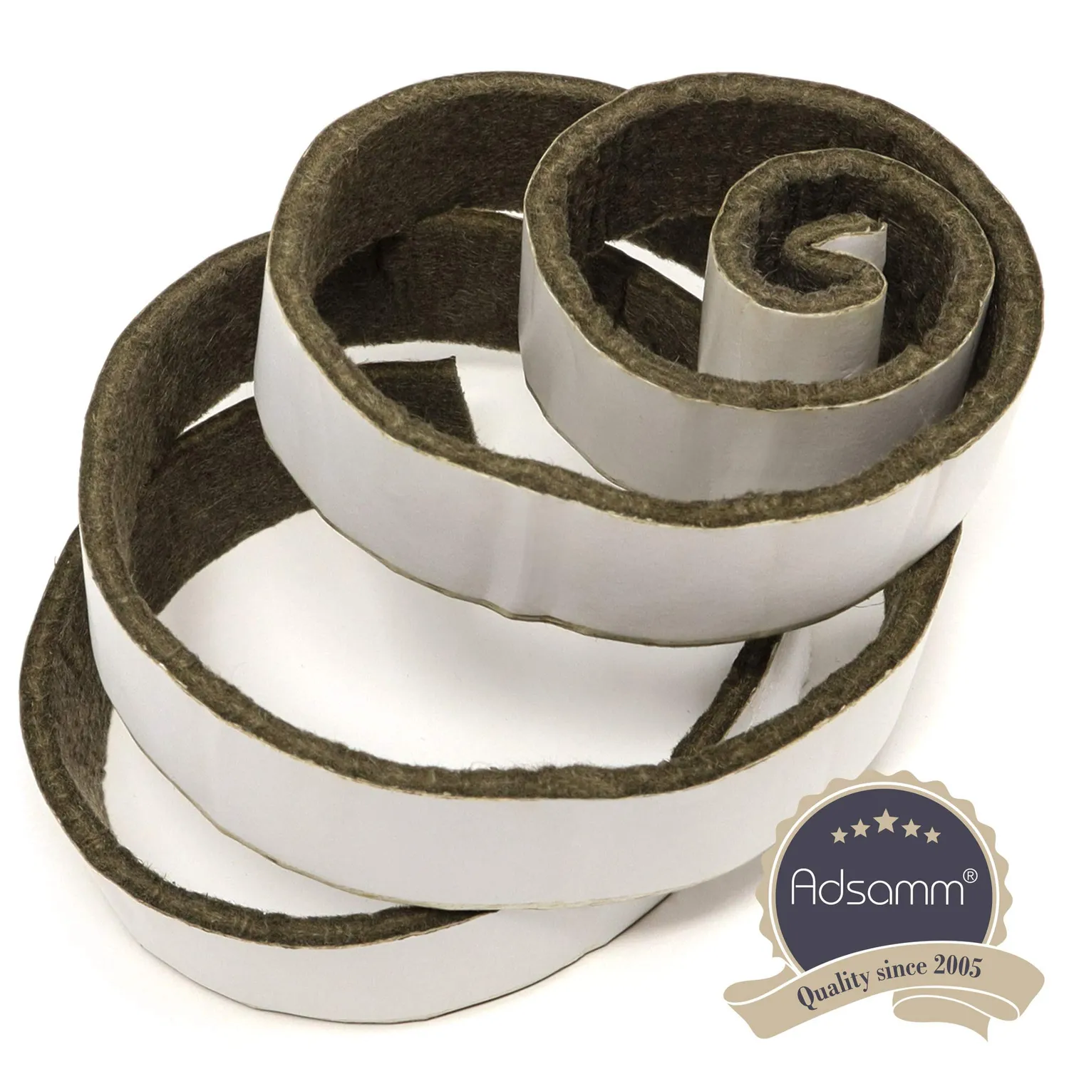 Adsamm Nastro feltro marrone 19x1000 mm 3 rotoli 3,5 mm