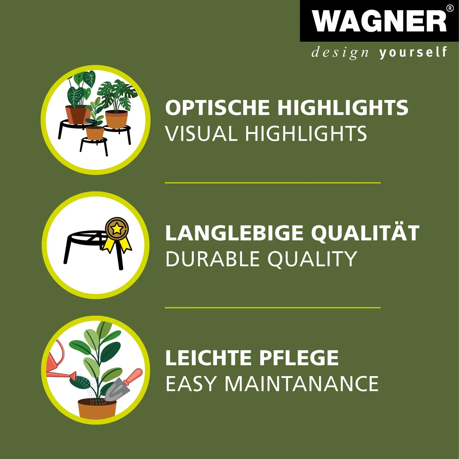 Wagner Retro GH 0680 portavaso acciaio Ø38 nero 25 cm