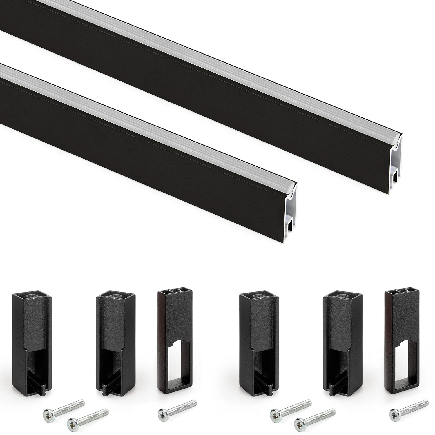 Emuca 7065462 asta armadio 950 mm ovale anodizzato opaco
