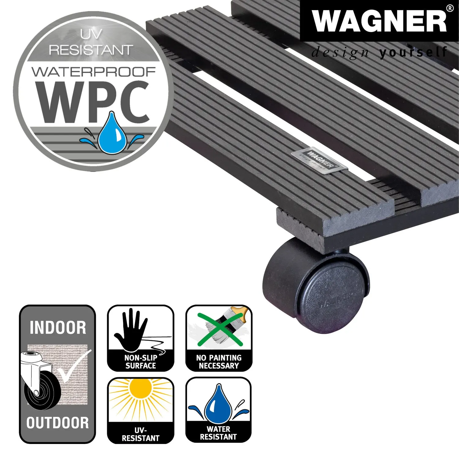 Wagner Sottovaso Ruote 29x29 Antracite WPC 60 kg