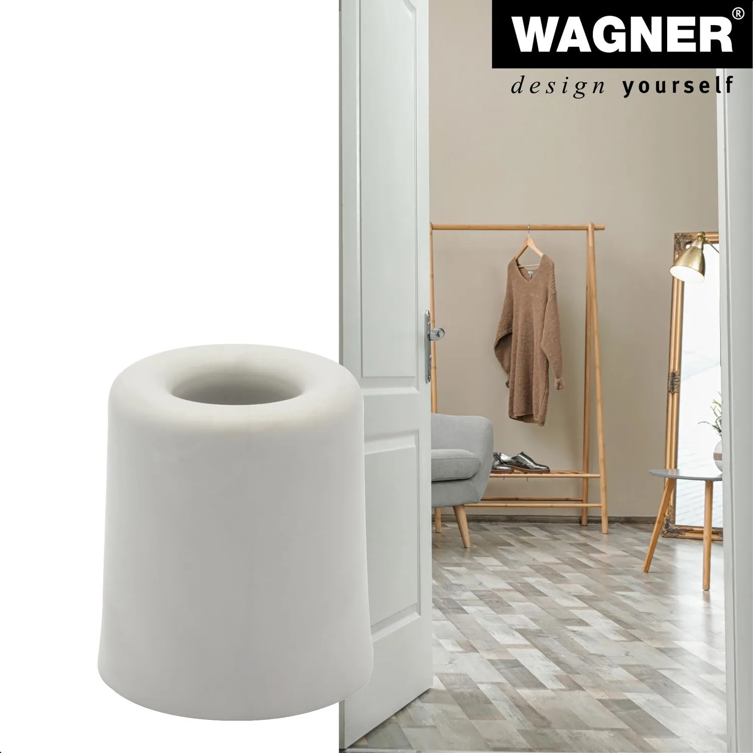 Wagner Fermaporta Vulkano Medium Gomma Grigio 31 mm