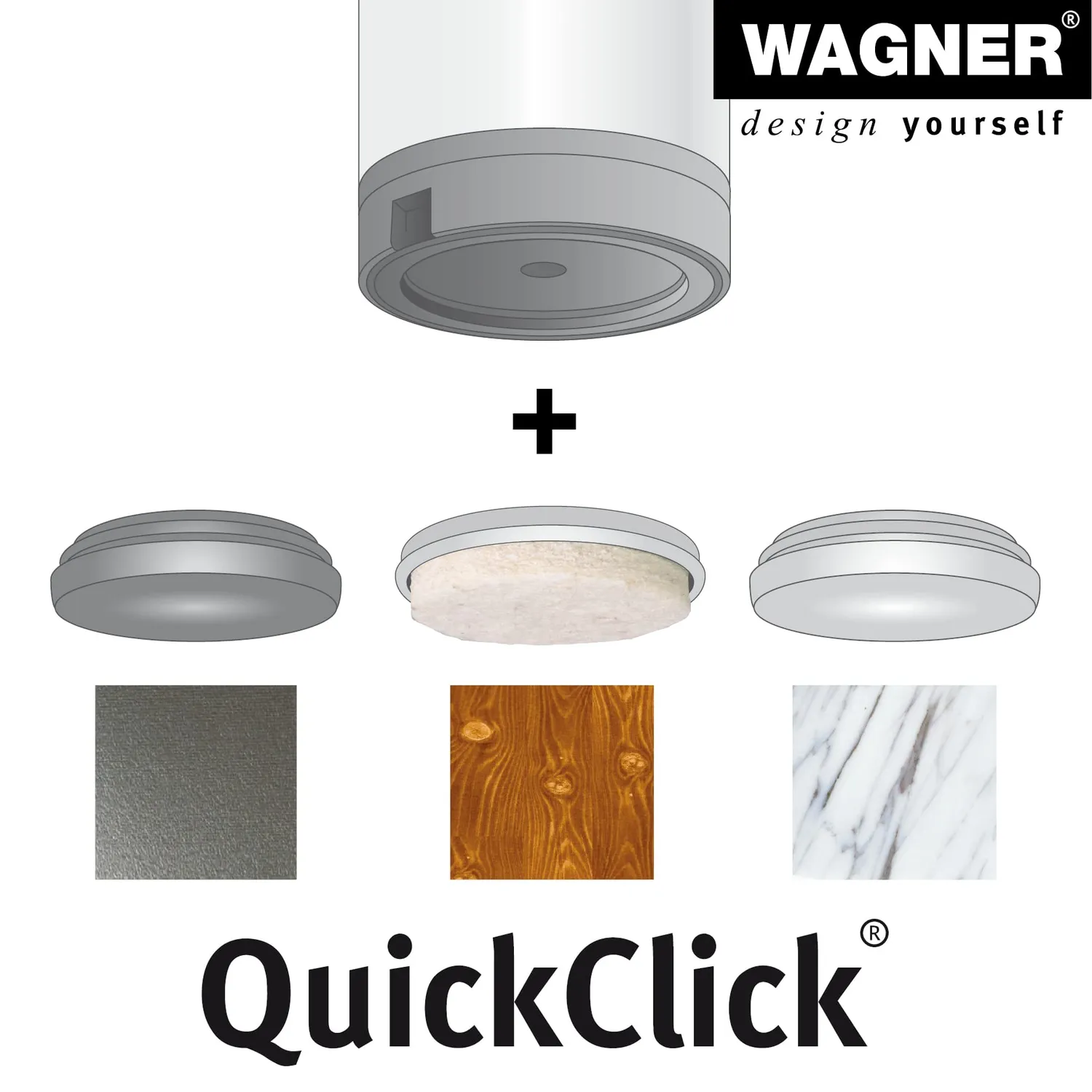 Wagner Design 12023101 gamba nera 150 mm QuickClick