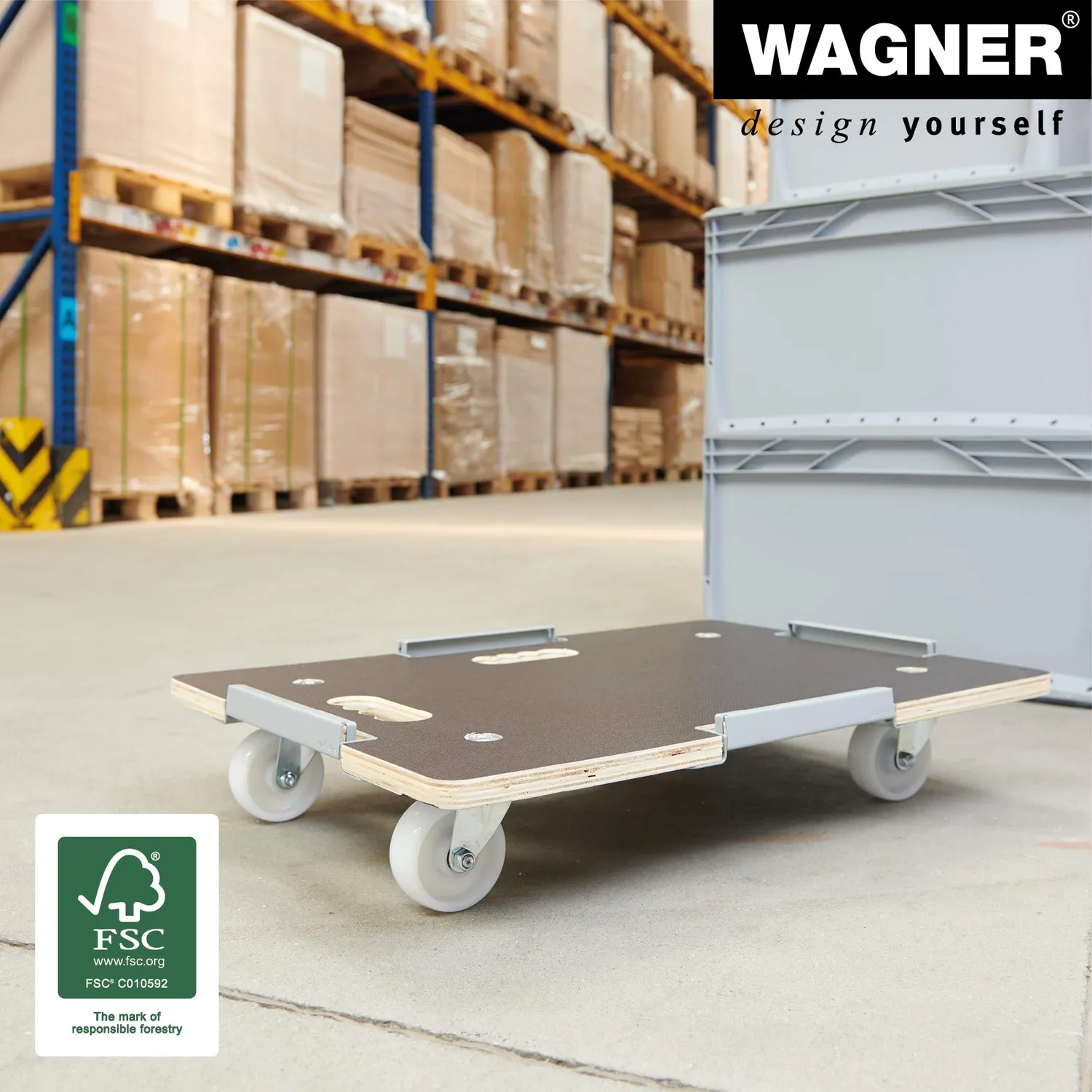 Wagner MM 1381 20138101 Carrello Eurobox 63x43 cm 250 kg Antiscivolo