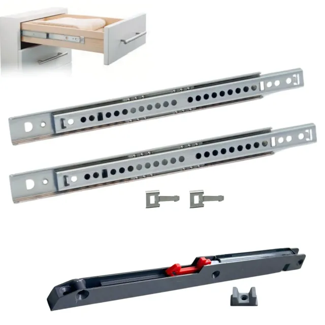 Indaux guide a sfere H17mm 15kg 220-260mm coppia