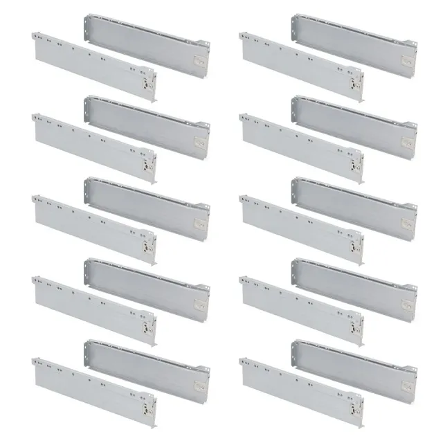Emuca Vertex 3041025 kit cassetto H86 270mm 10 pezzi alluminio