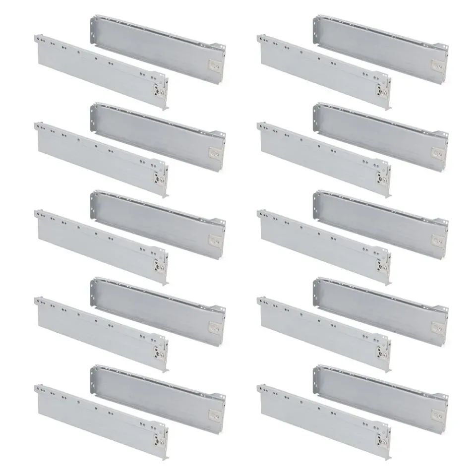 Emuca Vertex 3041025 kit cassetto H86 270mm 10 pezzi alluminio